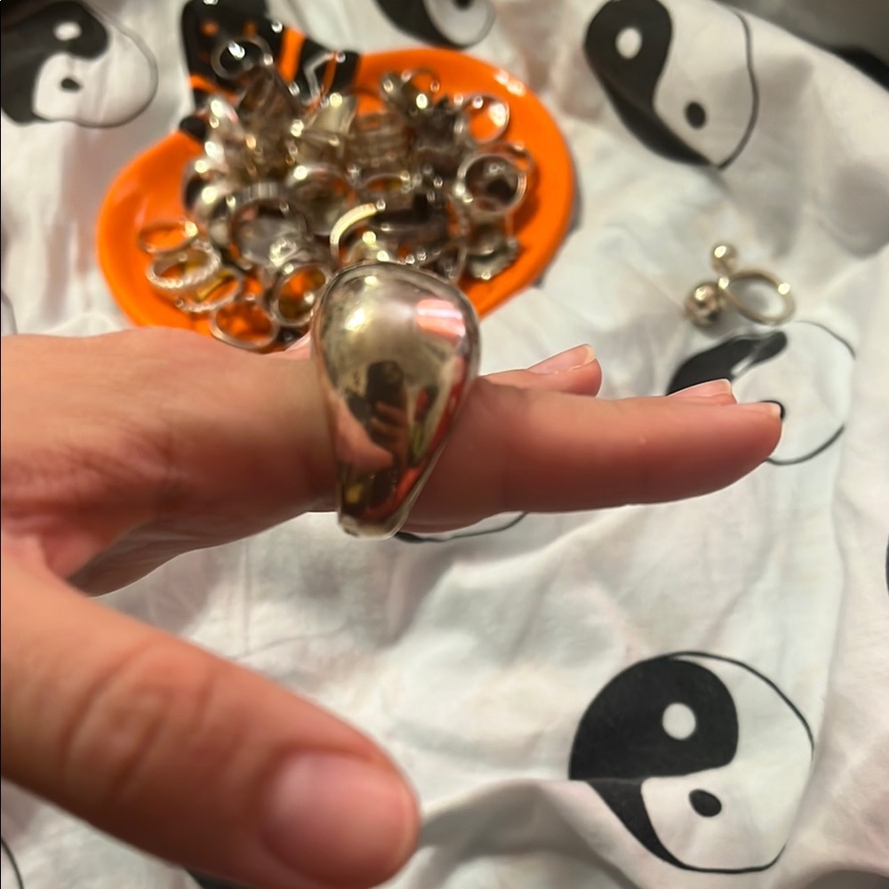 Chunky Silver Ring - image 2